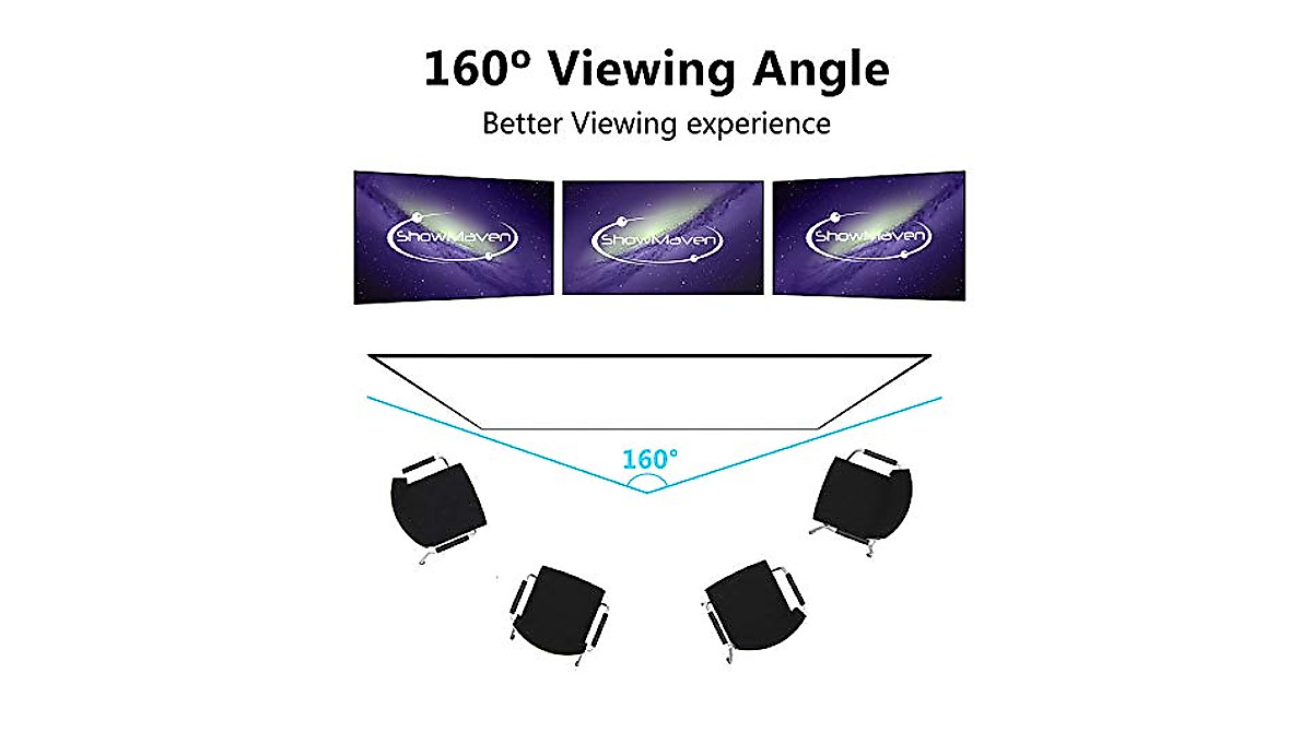 ShowMaven 120in Borderless 4K Projector Screen for Home & Office