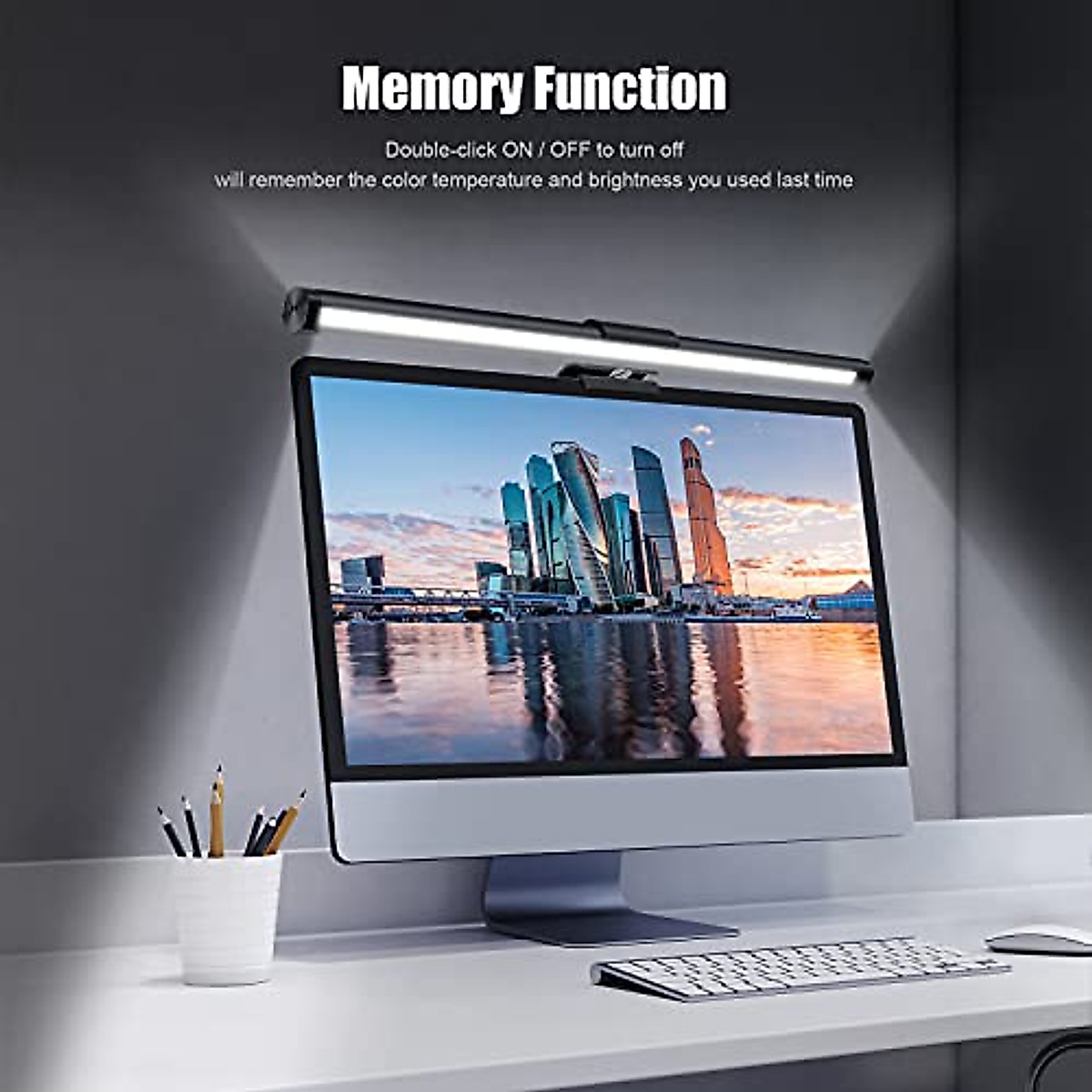 CURUK RGB Monitor Light Bar – No Glare, Touch Control, 5-Color Modes