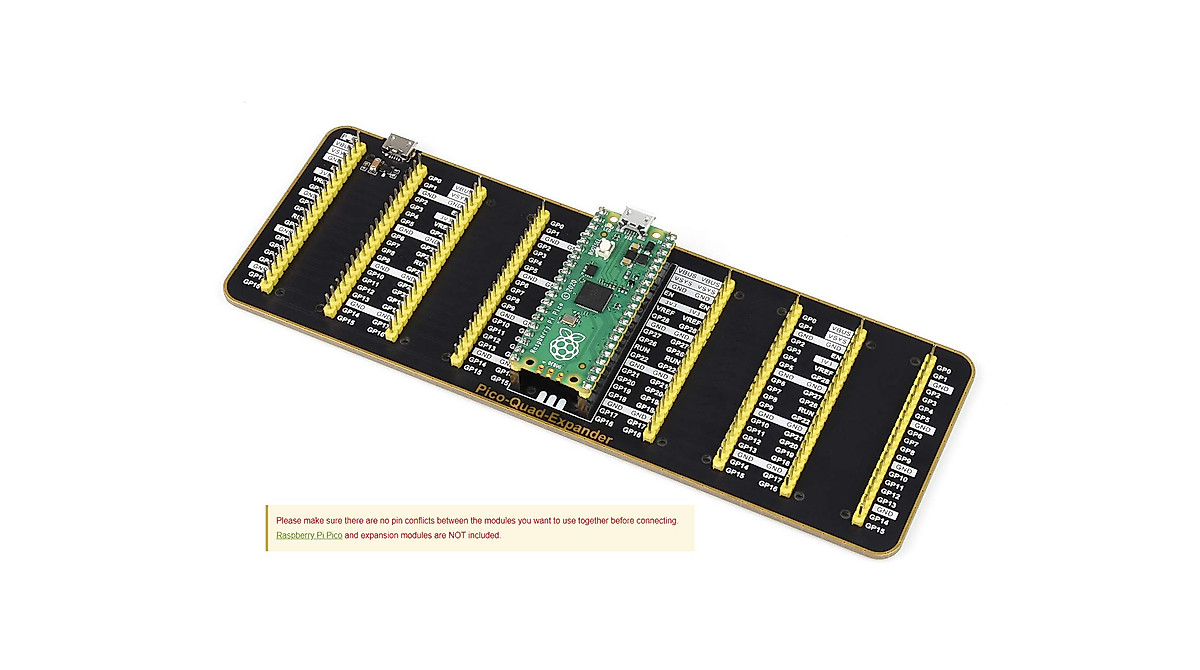 Quad GPIO Expander for Raspberry Pi Pico | Expand Modules Easily