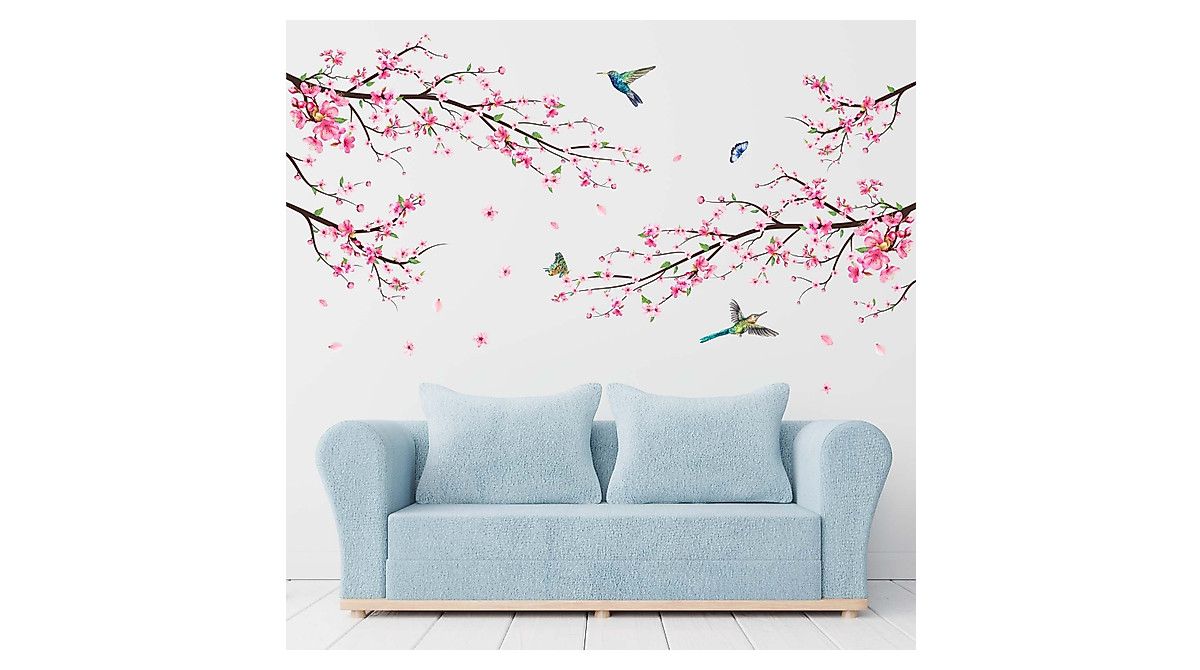 Amimagen Pink Cherry Blossom Wall Stickers - Decorate Today