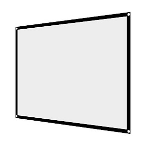 Richer-R Portable Projector Screen 100 Inch - Foldable Non-Crease White Screen 4:3 Ratio