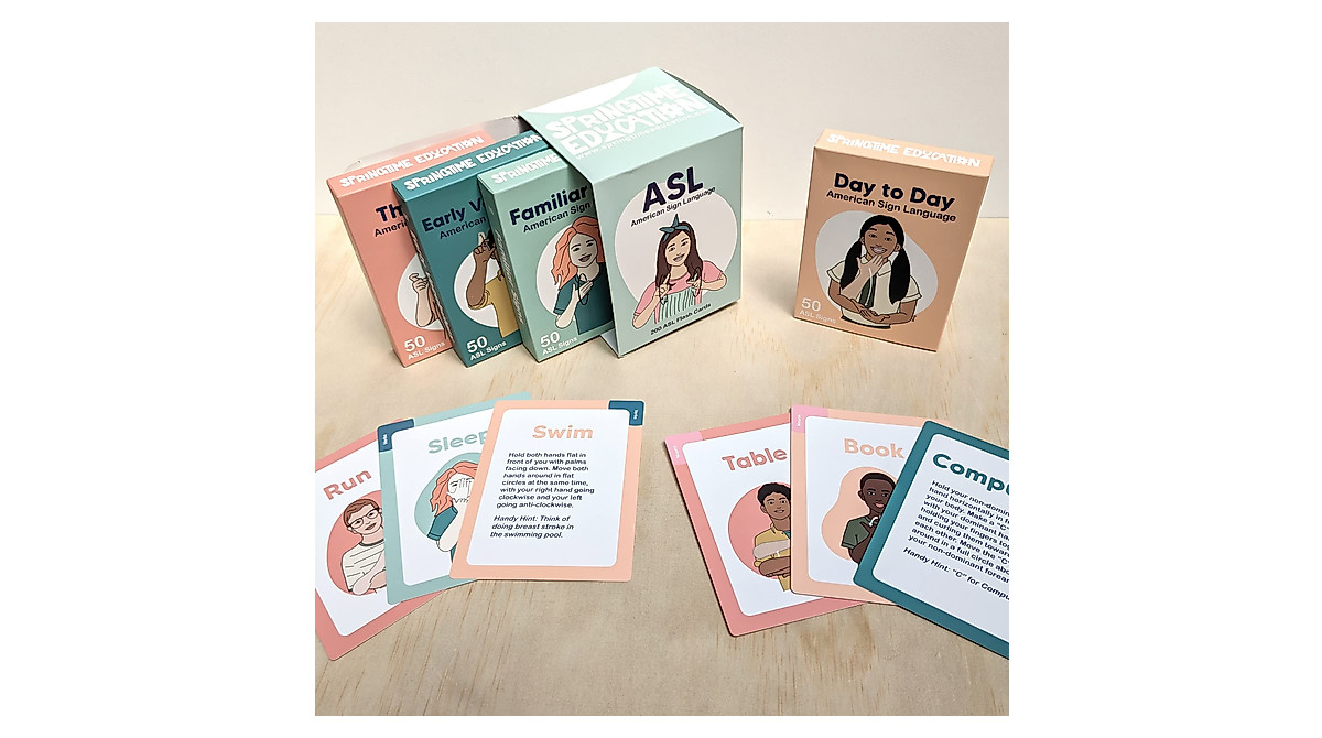 Learn Sign Language with 200 ASL Flash Cards for All Ages
