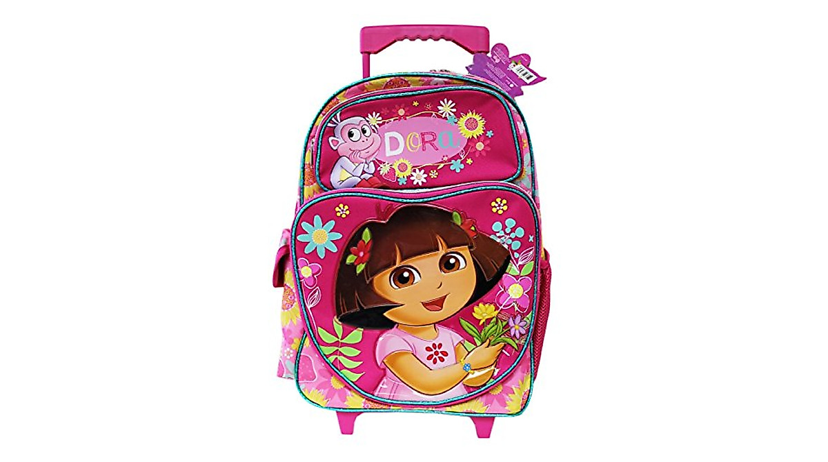 Dora the Explorer Large 16-Inch Rolling Backpack – Fun & Spacious