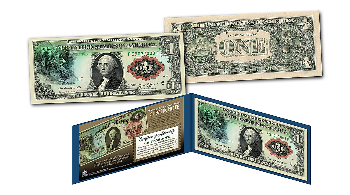 1869 George Washington Rainbow $1 Note Collectible | Merrick Mint
