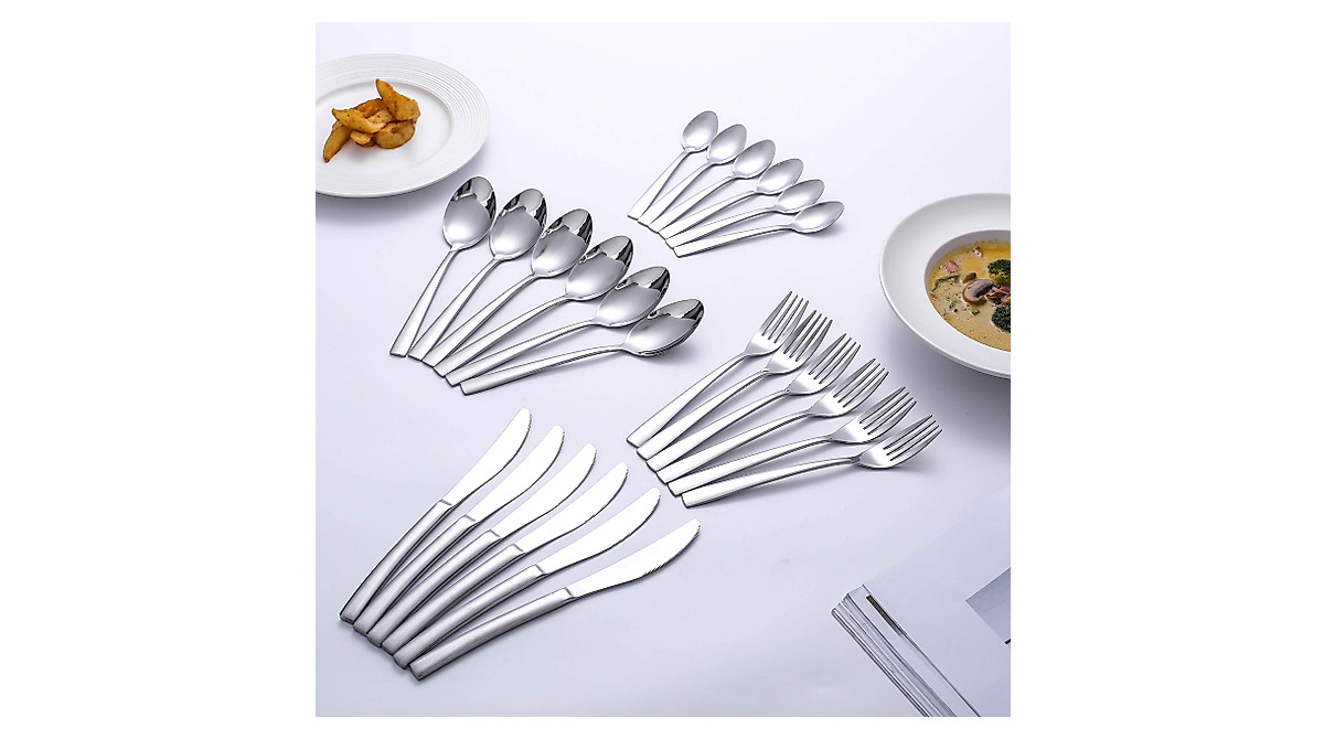 HOBO 24-Pc Stainless Steel Silverware Set for 6 | Gift Ready