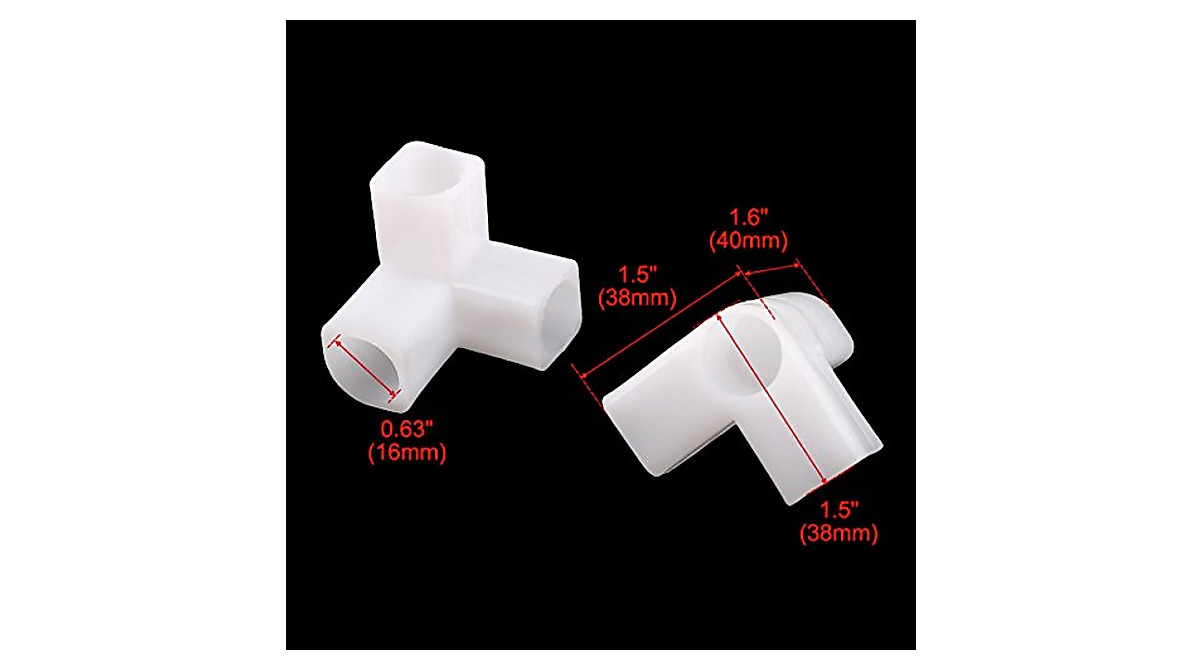 uxcell 16mm Shoe Rack Connectors - 15 Pcs for Wardrobes