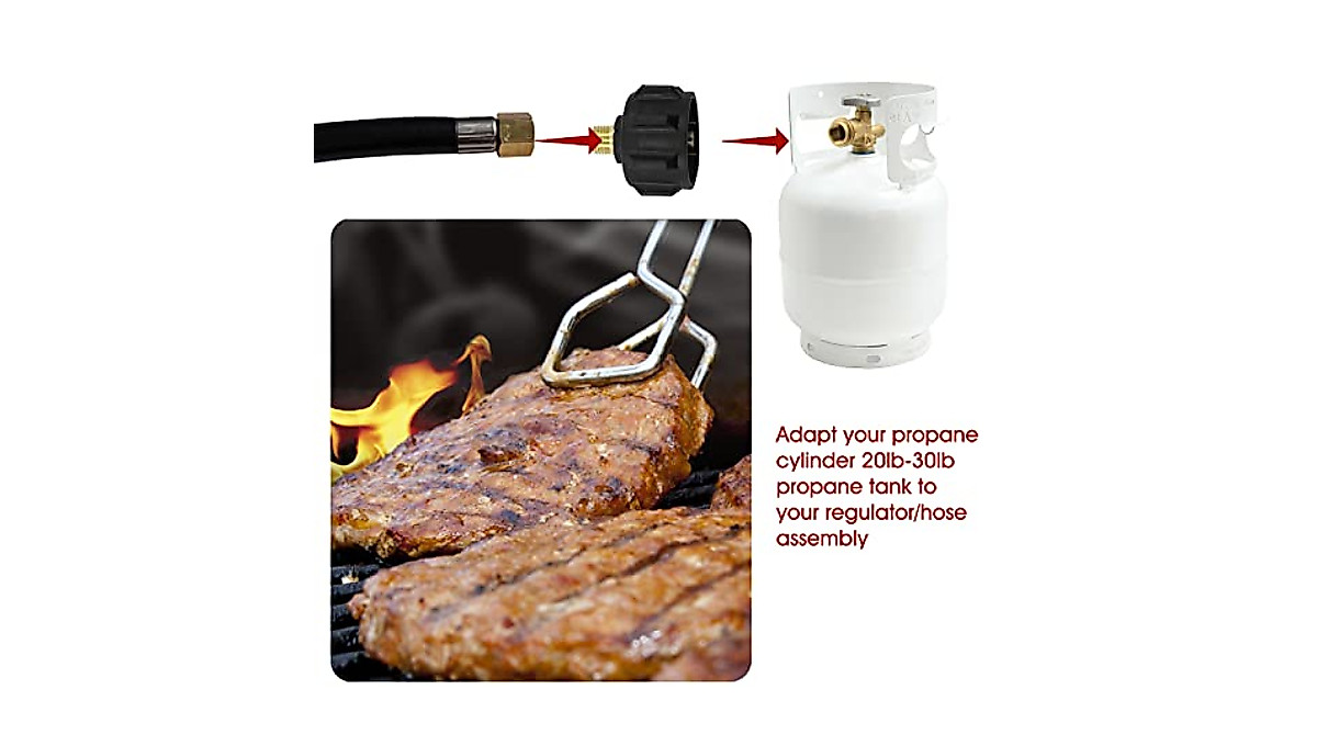 MENSI Propane Gas Adapter for 20-30lb Tanks | Easy & Safe Conversion