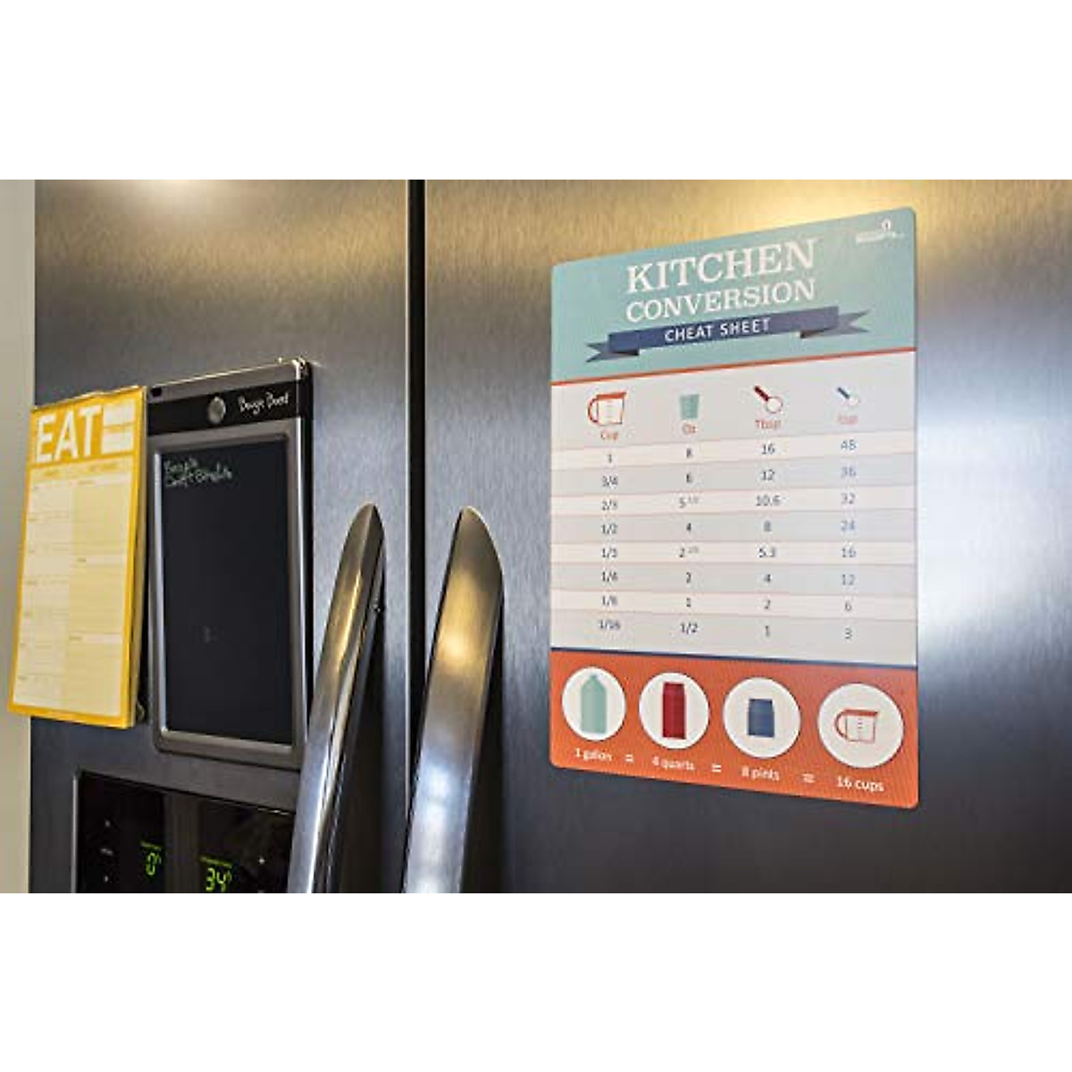 Kitchen Conversion Magnet: Easy Measure Cooking Cheat Sheet