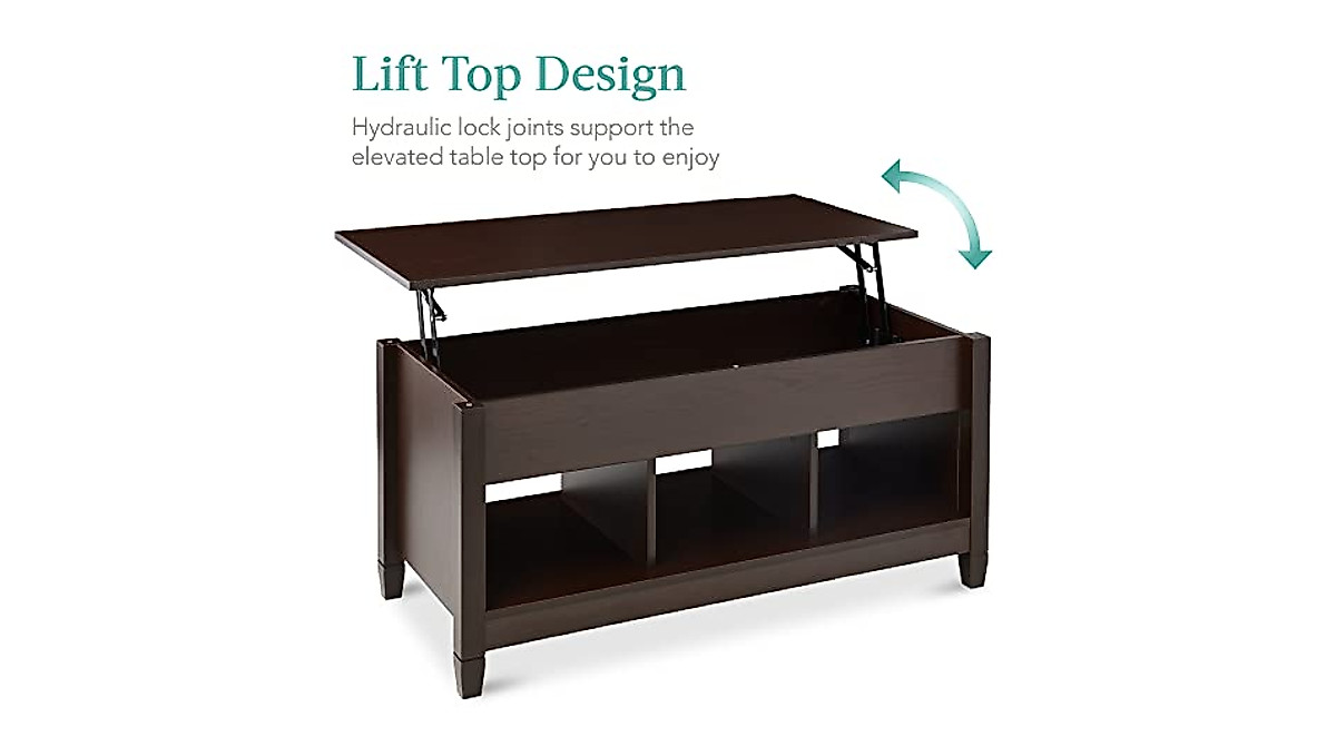 Stylish Lift Top Coffee Table with Hidden Storage