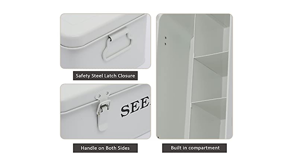 Xbopetda Seed Saving Box - Durable Metal Seed Organizer with Locks