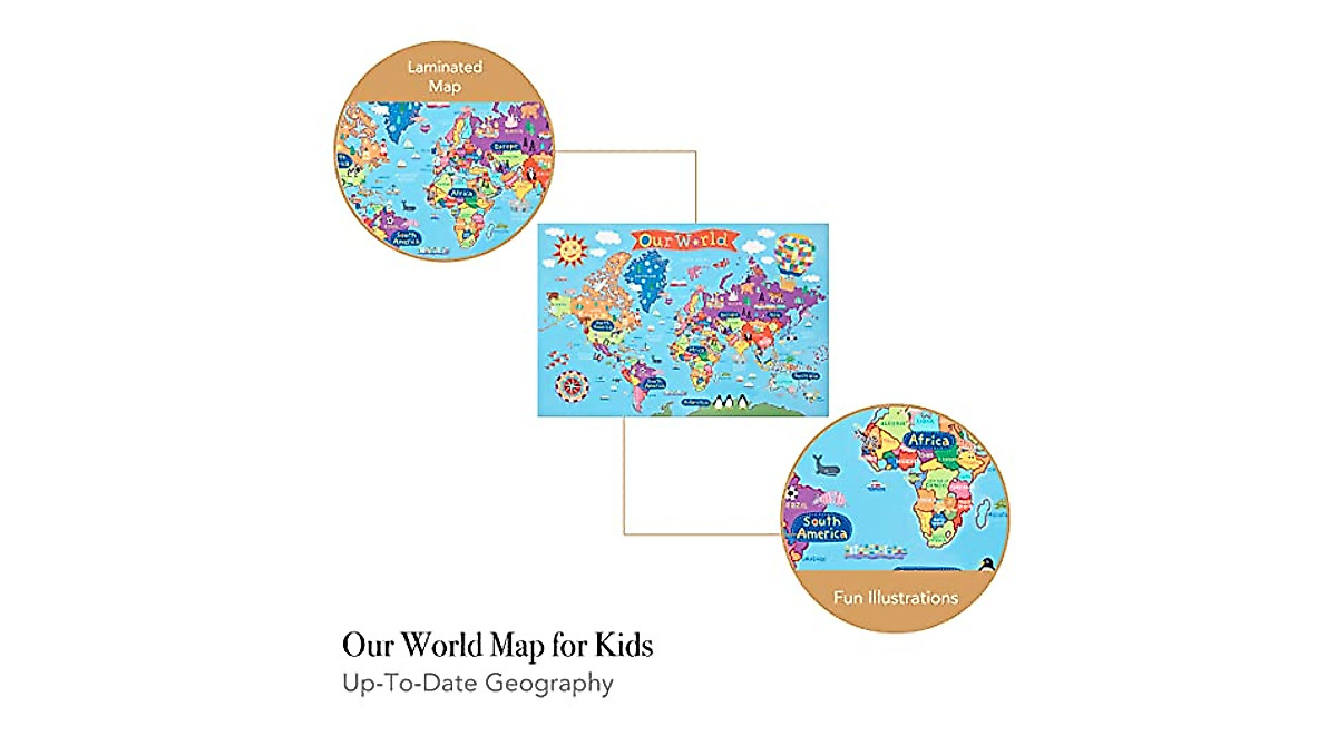 Explore with Waypoint Geographic Kids' World Map