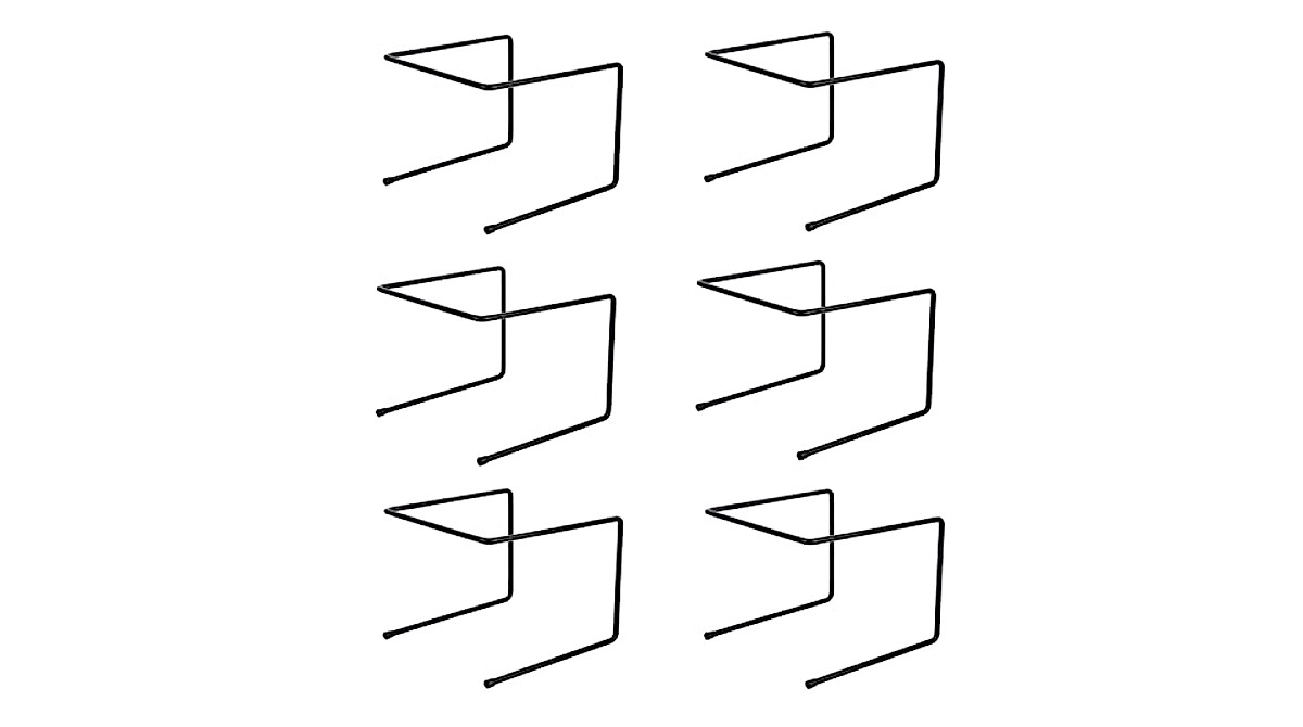 MyGift 6 Black Metal Pizza Riser Stands for Hot & Cold Food Displays