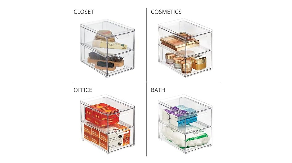 Stackable Storage Containers with Pull-Out Drawers - mDesign