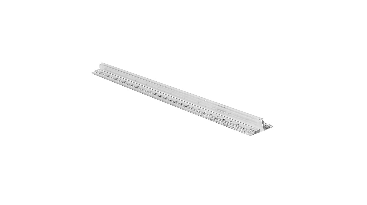 Pacific Arc Finger Grip Ruler 12 Inch for Drafting & Engineering