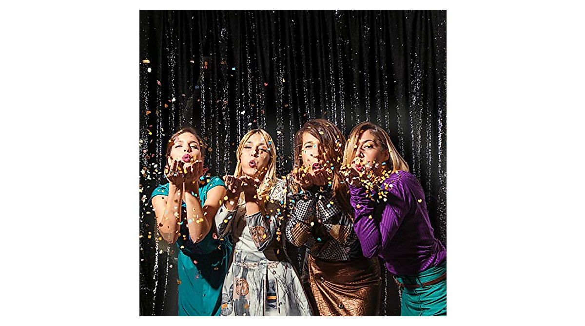 Juya Delight 6FT x 8FT Non-Transparent Sequin Backdrop - Perfect ...