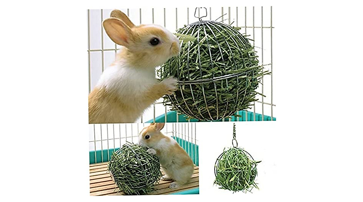 Rabbit Hay Ball Dispenser for Small Pets - Fun & Functional
