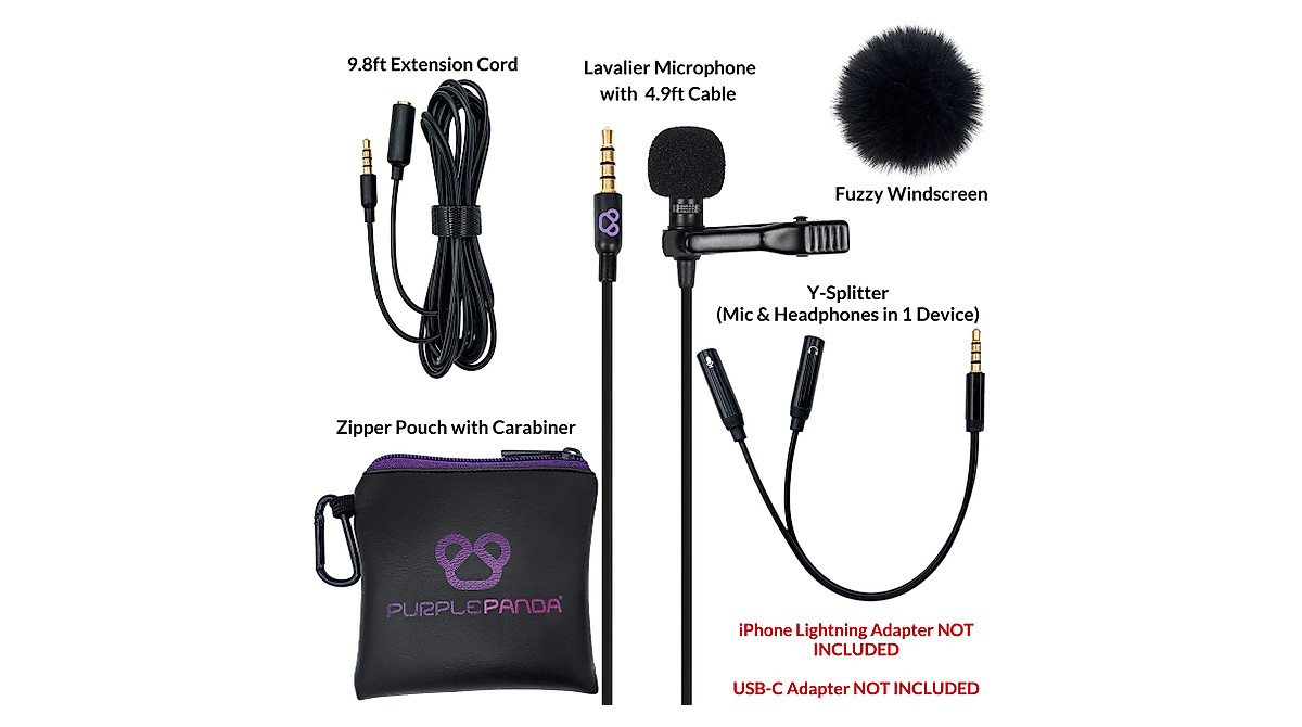 Purple Panda Smartphone Lavalier Mic - Professional Audio