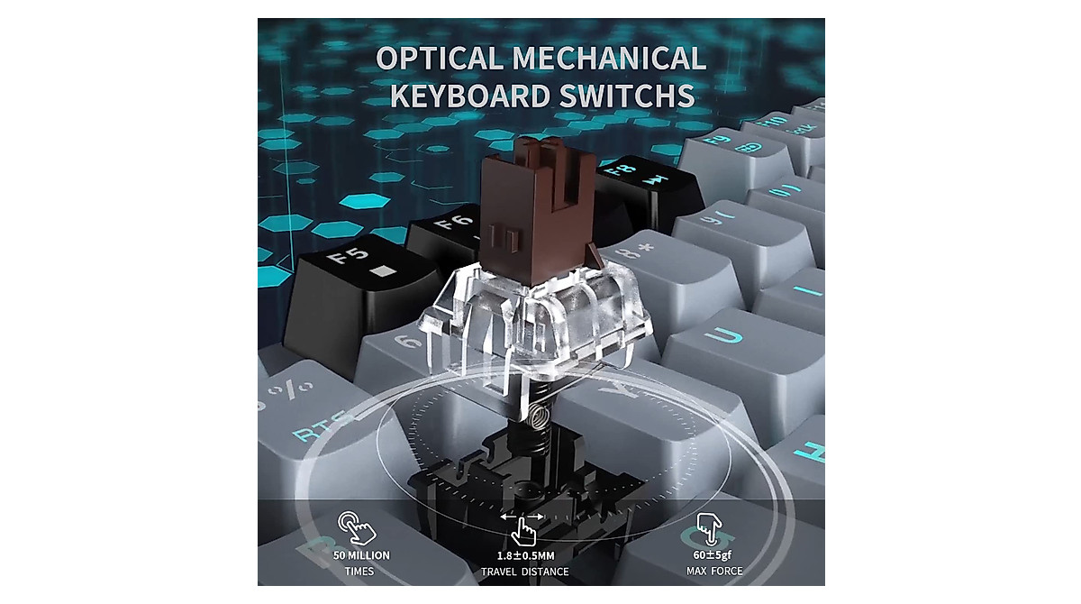 CIY RGB Mechanical Gaming Keyboard - Compact & Hot-Swappable