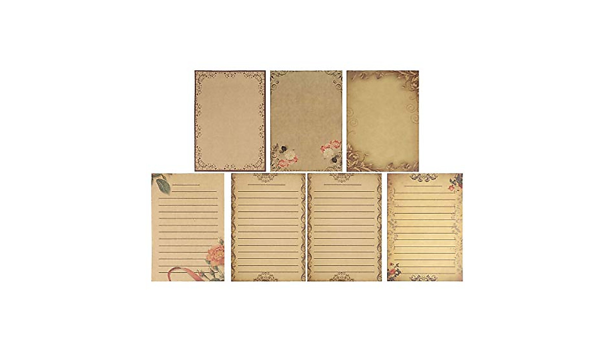 Vintage Retro Writing Paper Set - 56 Sheets by Yoption