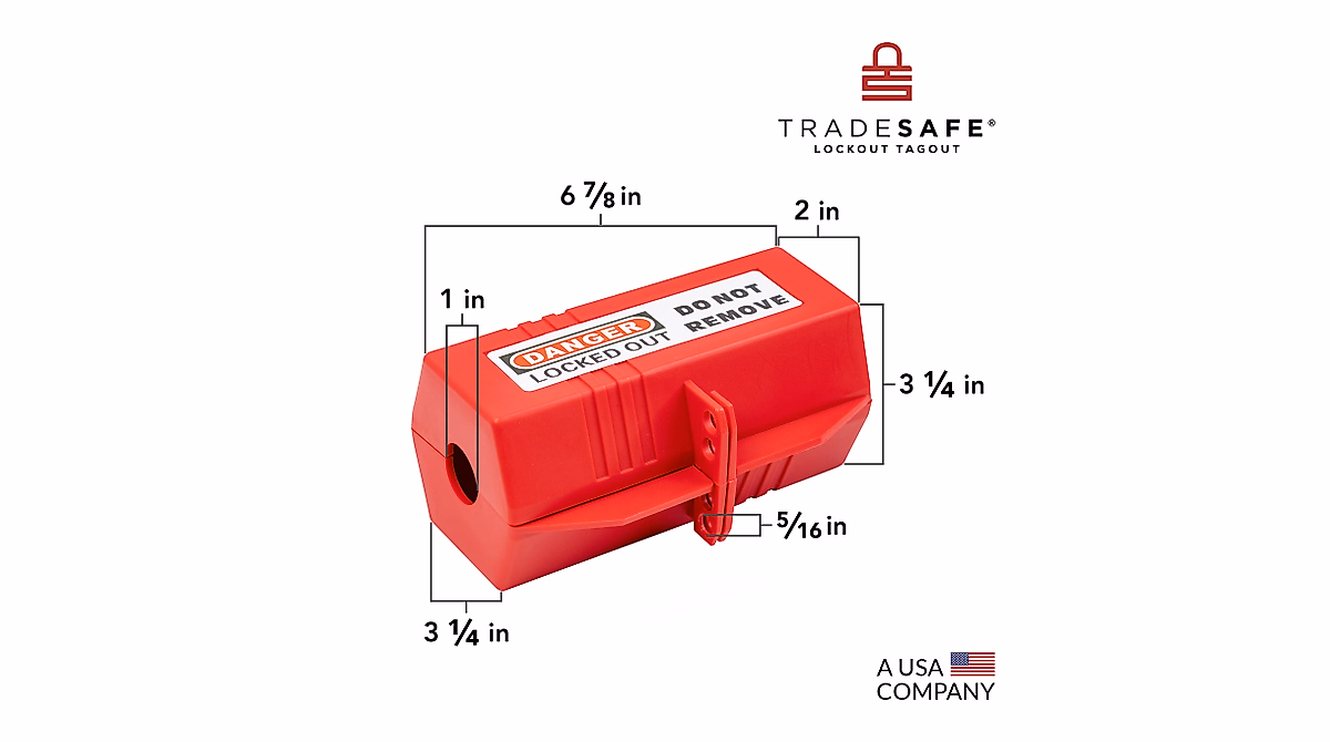 TRADESAFE Plug Lock for Lockout Tagout - 220 Volt Power Cord Lockout ...