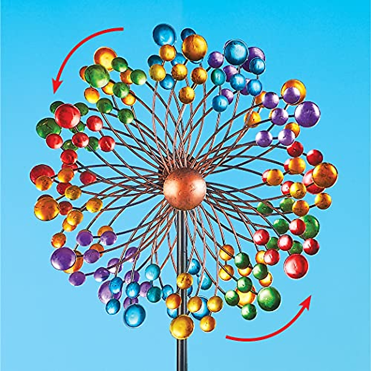 Vibrant Rainbow Double-Sided Spinner for Your Garden