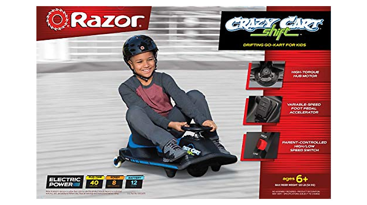 Razor Crazy Cart Shift for Kids Ages 6+ | Electric Drift Go-Kart