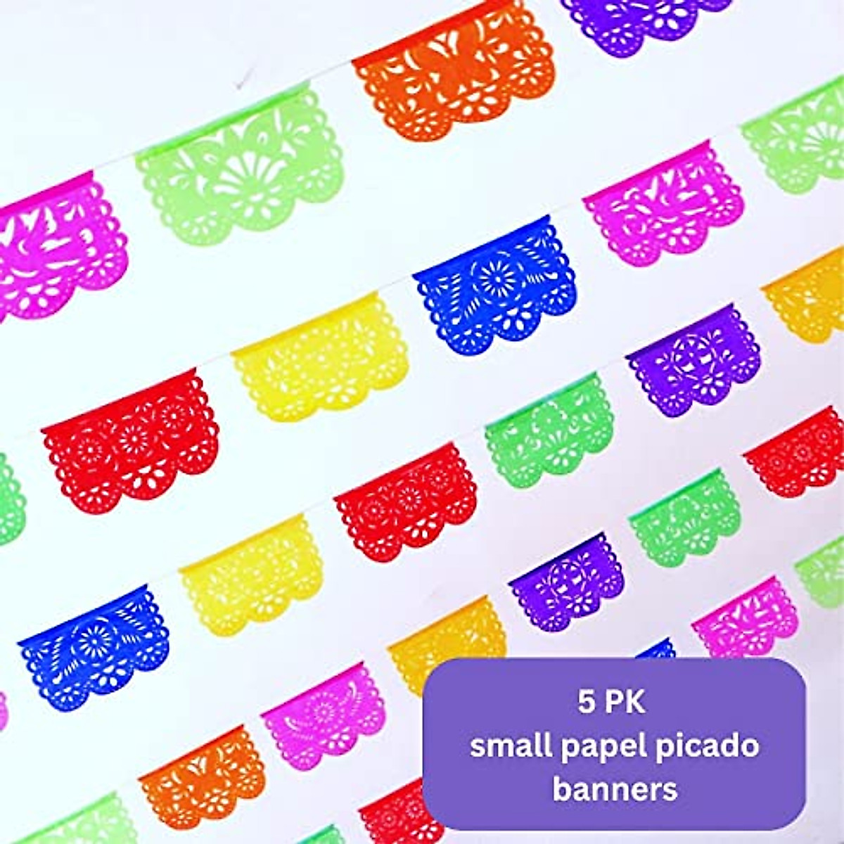 Mini Fiesta Decorations: Papel Picado for Small Parties & Office