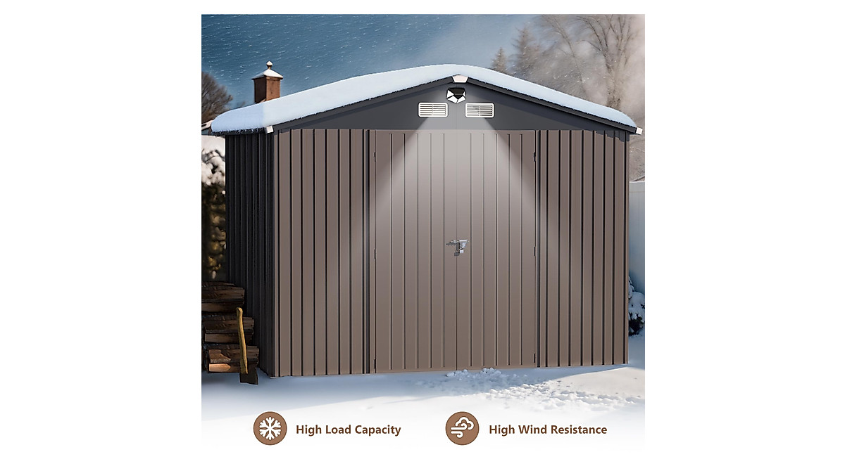 Benass Outdoor Storage Shed 10x12 FT - Durable & Waterproof