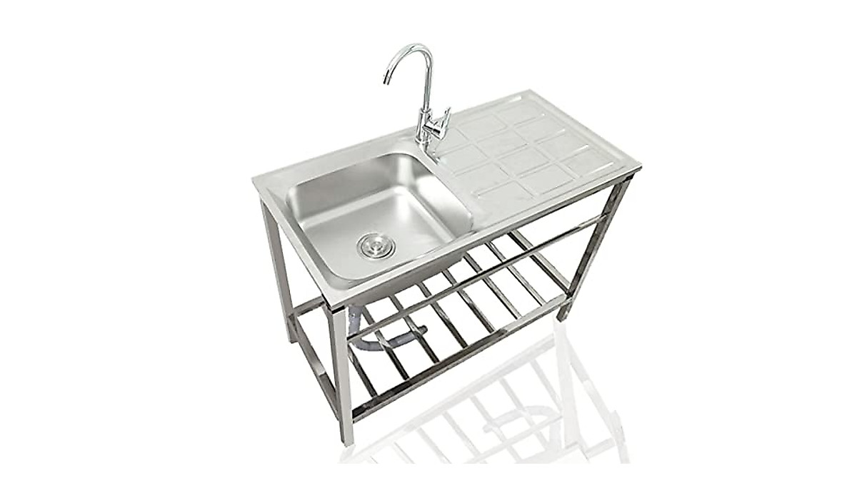 Commercial Stainless Steel Utility Sink Set with Faucet