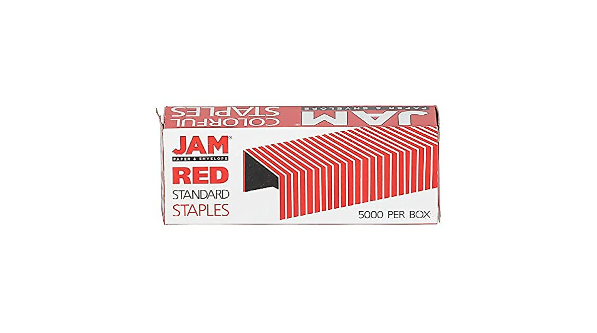 JAM Paper Ruby Red Staples - 5000 Count for Office & Creative Use