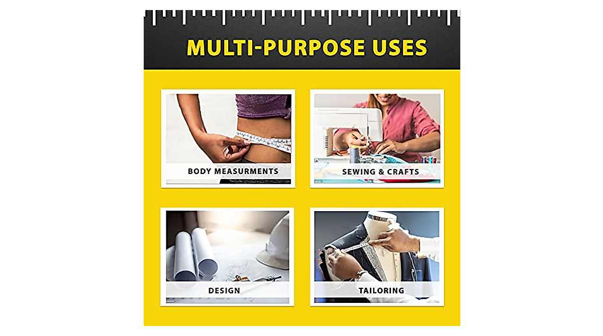 3 Piece Body Measuring Tape Kit - Retractable & Accurate for Fitness ...