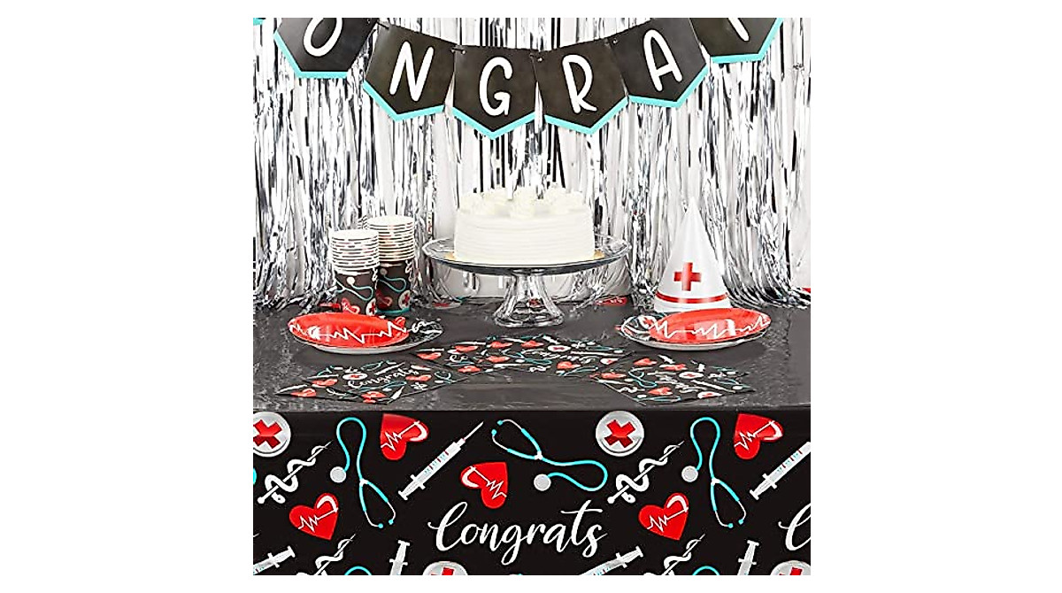 Congrats Nurse Graduation Table Covers - 3 Pack (54x108)