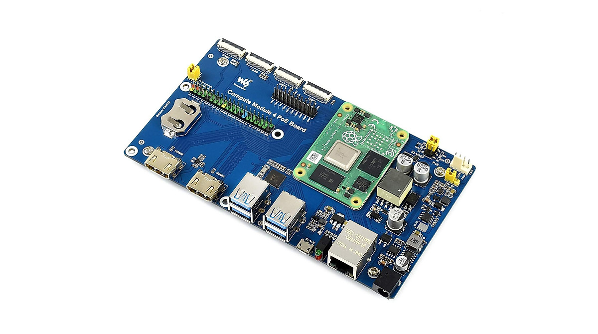 Raspberry Pi Compute Module 4 IO Board with PoE