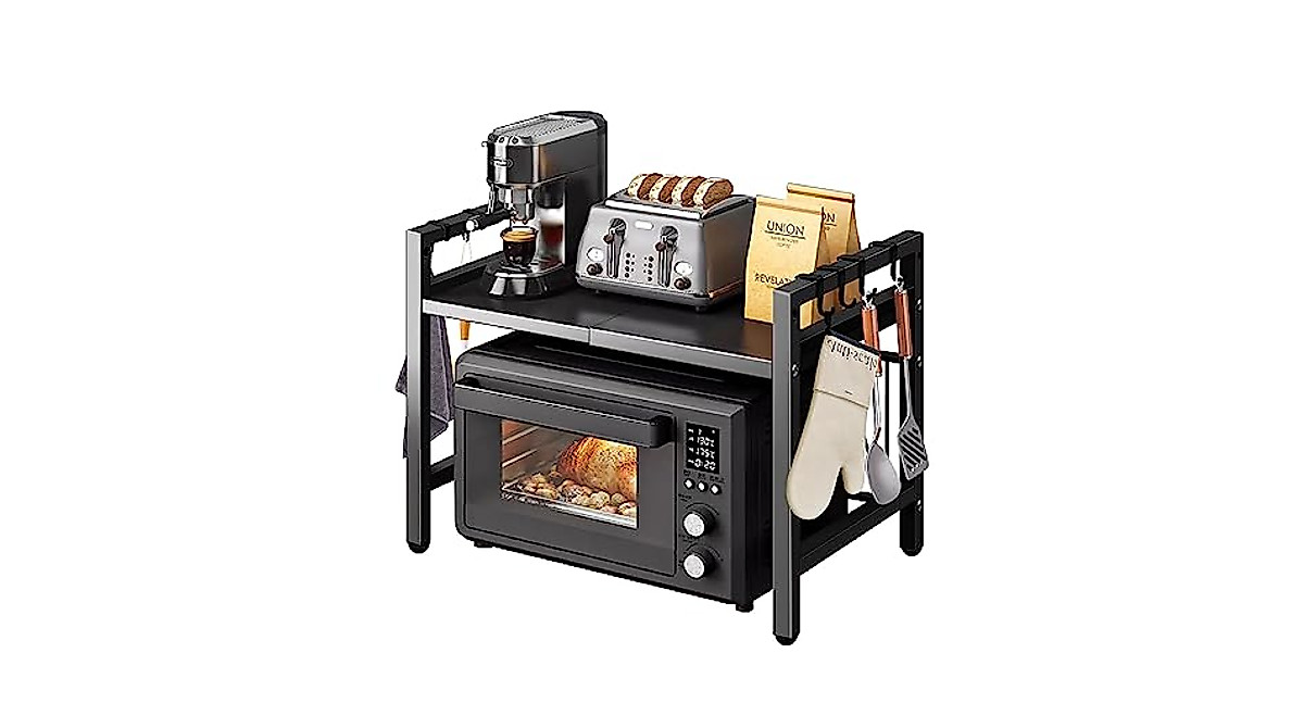 Zamfoot Adjustable Microwave Oven Rack - Save Space!