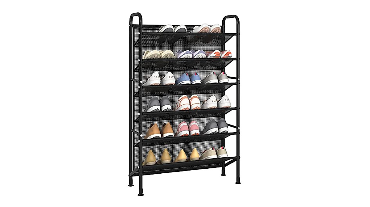 FKUO 6 Tier Shoe Rack - Space Saving Organizer