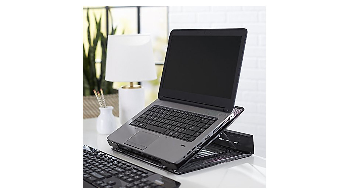 Amazon Basics Adjustable Laptop Stand - Keep Cool & Organized