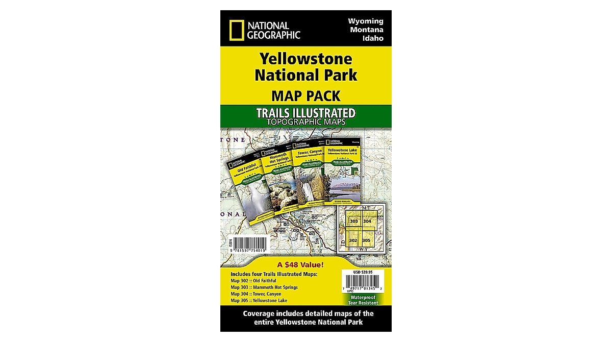 Explore Yellowstone National Park: Map Pack Bundle