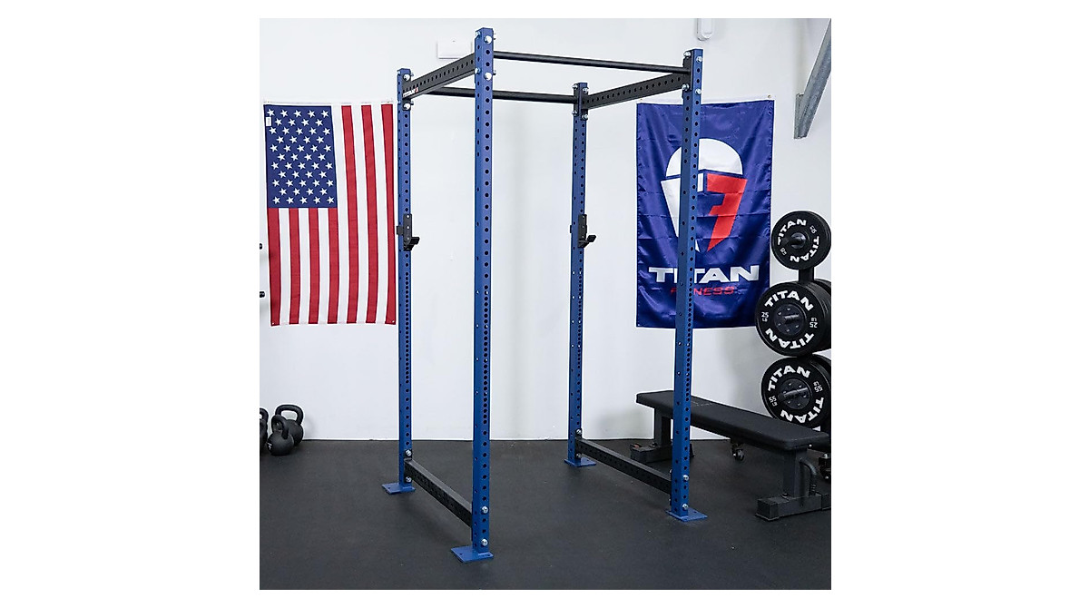 Titan T-3 Series Blue Power Rack - Strength Training & Home Gym