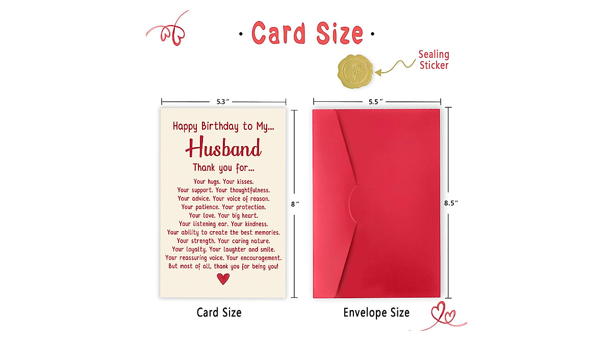 Romantic Husband Birthday Card Unique Gifts for Husband from Wife