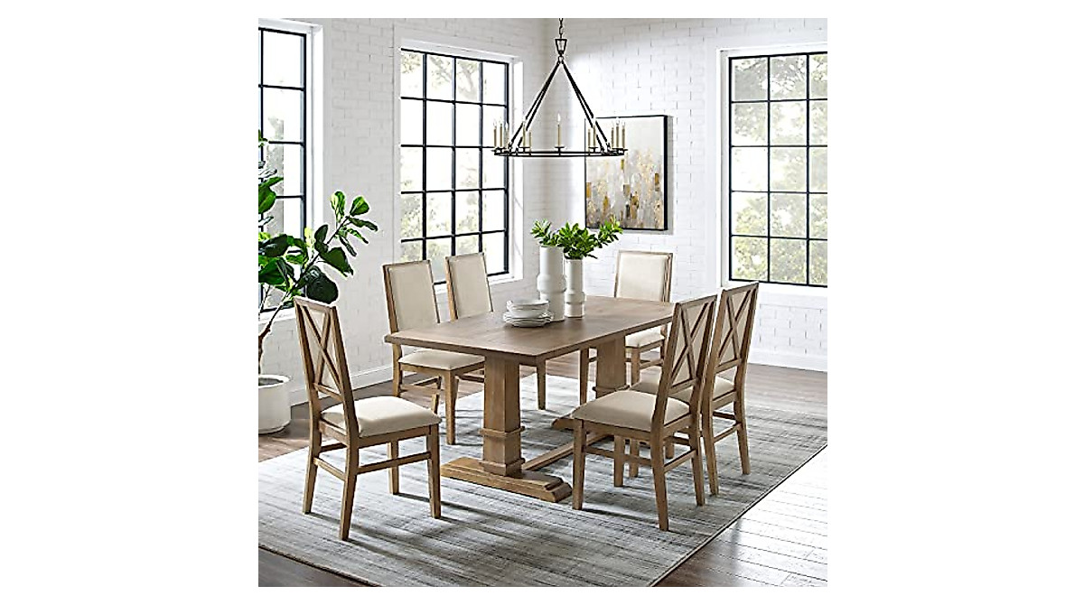 Crosley Joanna 7-Piece Dining Set - Rustic Brown Elegance