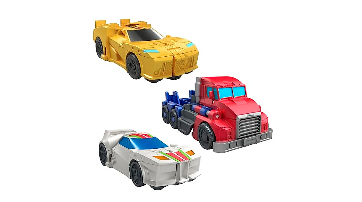 Transformers 1-Step Flip Heroes 3-Pack, 4-Inch Wheeljack, Bumblebee ...