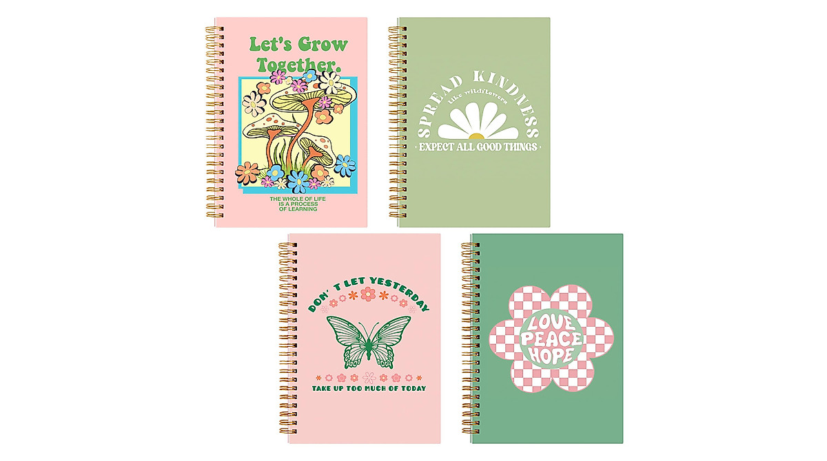 Cholemy Aesthetic Notebooks - 4 Pack for Women