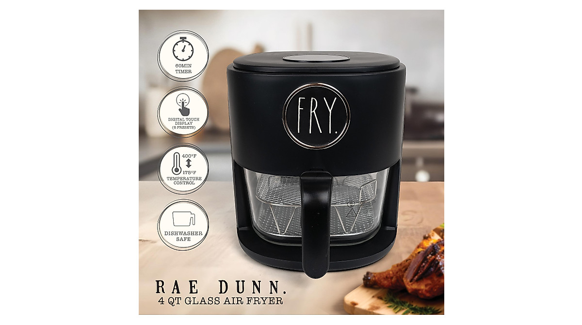 Rae Dunn 1200W 4Qt Air Fryer - Versatile Cooking Made Easy