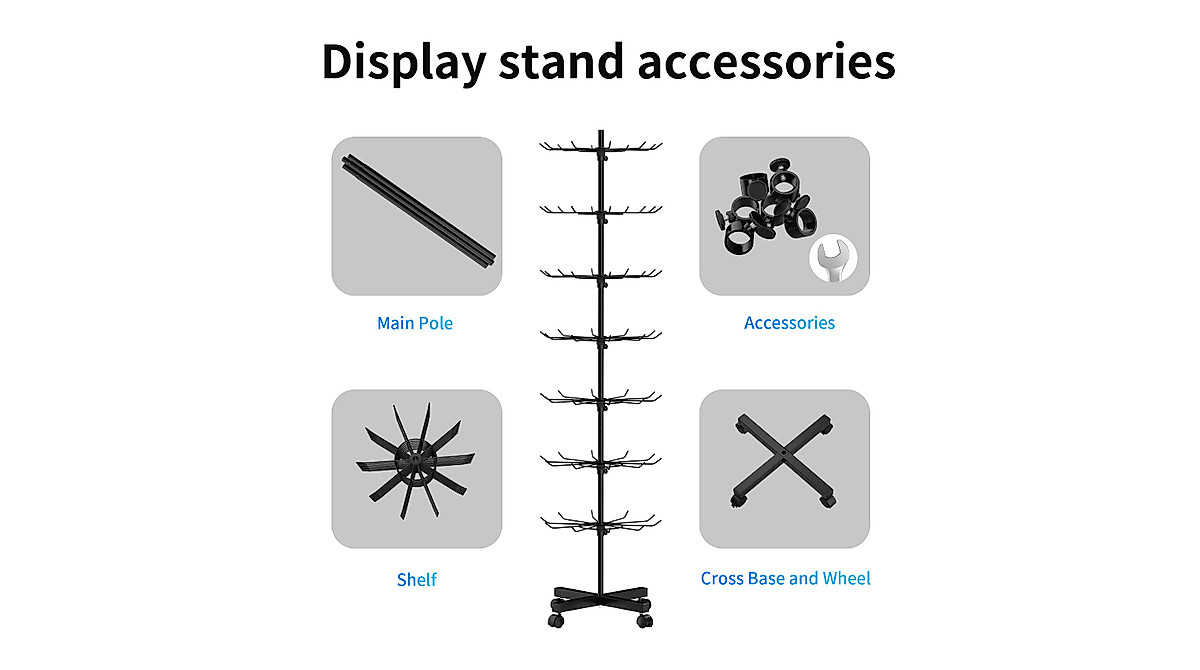 Hypergiant 7-Tier Rotating Retail Display Rack