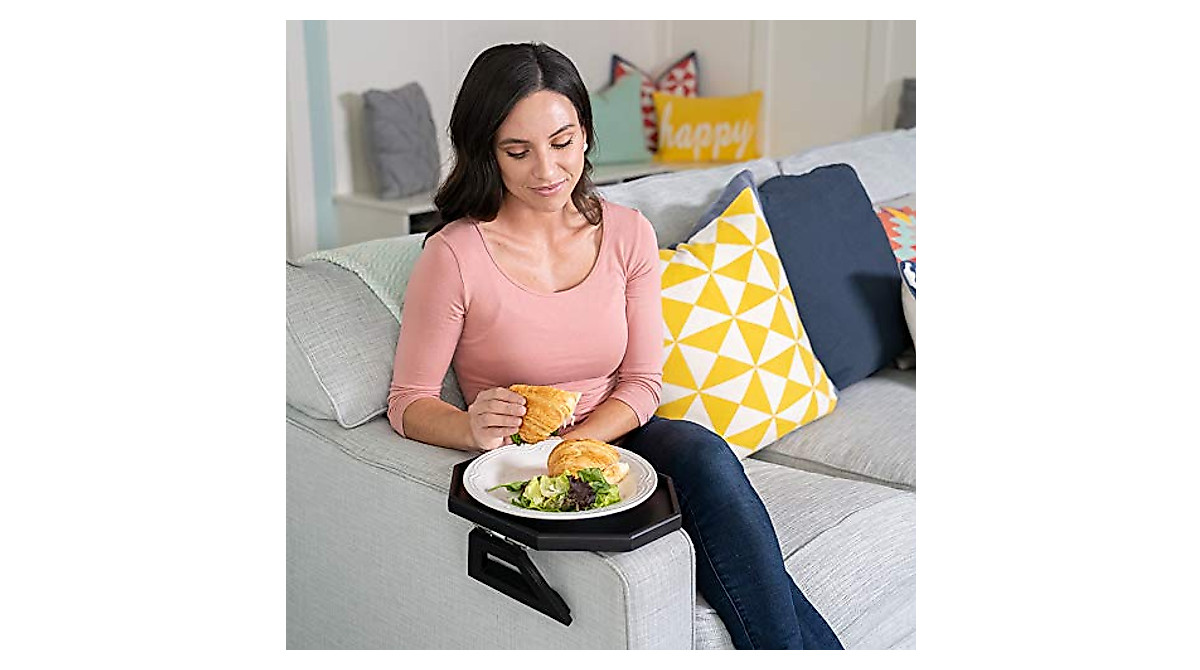 Stable Clip-On Tray Table for All Couch Sizes