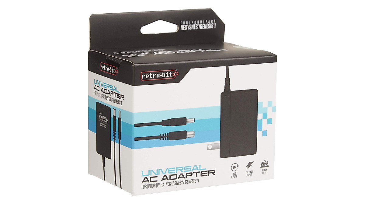 Retro Bit 3 in 1 AC Adapter for Classic Consoles