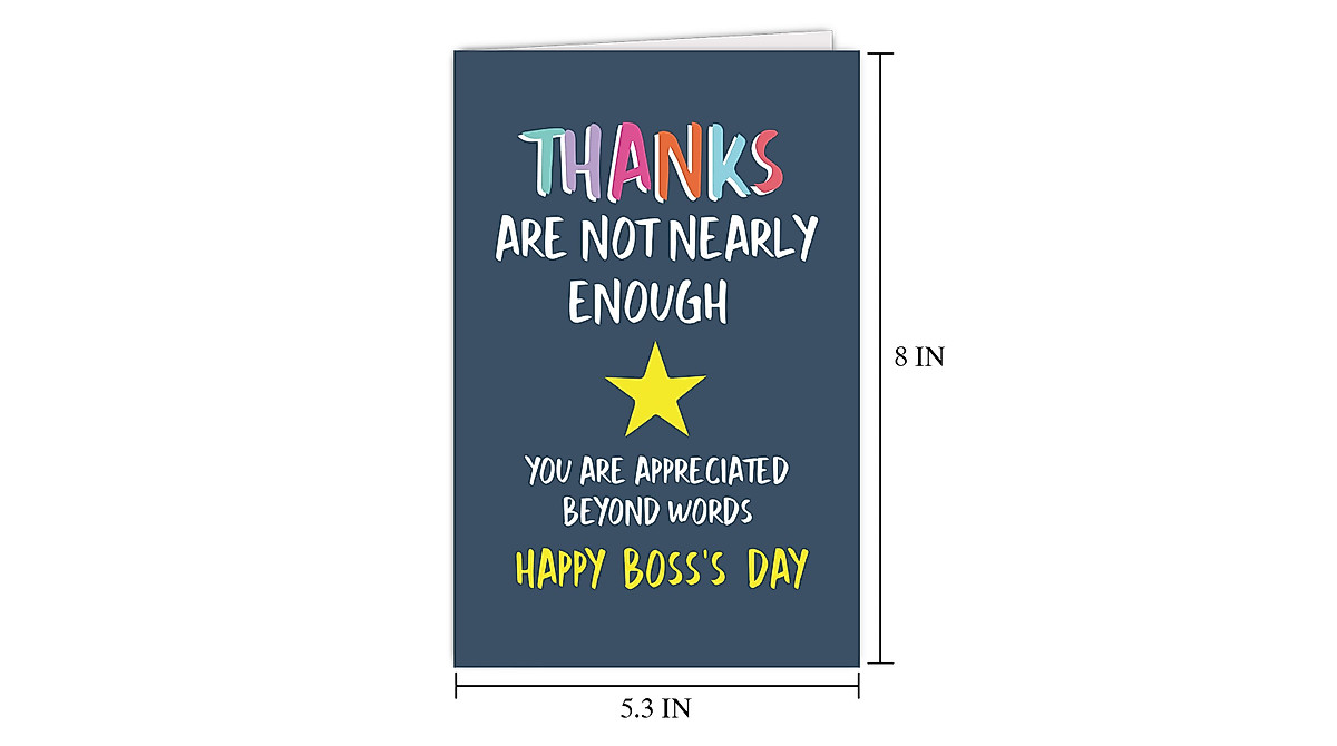 Supoeguk Boss Day Card - Perfect Thank You Card for Boss's Day