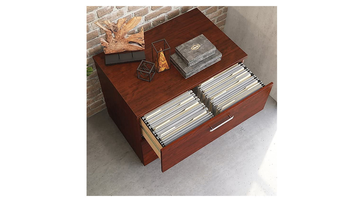 Sauder Affirm Lateral File Cabinet - Classic Cherry Finish