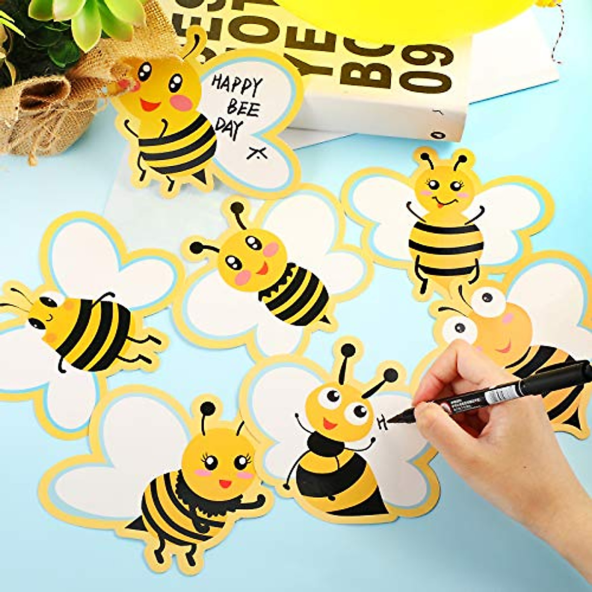 Cute Bee Cutouts for Classroom & Party Decor | 45 Count