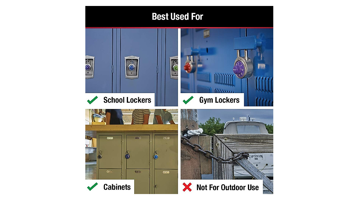 Master Lock Combination Locker Lock - Secure Gym & School Lockers
